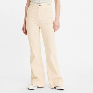 Levis 70's High Rise Flare Corduroy Women’s Jeans Cream Size 27
